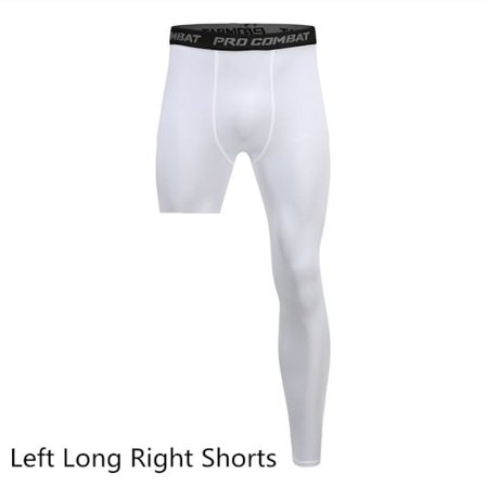 Män Base Layer Träningsbyxor Kompression Running Tight Spor Vit XXL