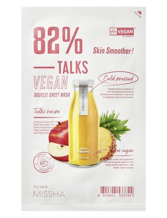 Missha Missha Talks Vegan Squeeze Sheet Mask - Nude - 27 g