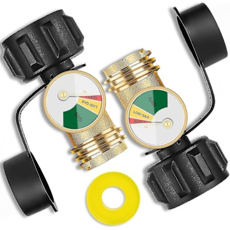 Propantanksmätare Gasläcksdetektor Gastryckmätare Universal Typ 1 Anslutning, 2-pack