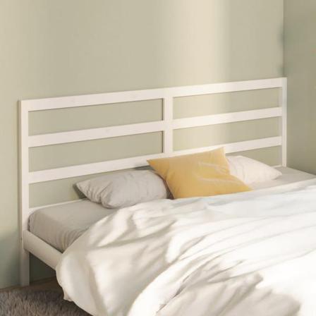 Vidaxl Sänggavel Vit 206x4x100 Cm Massiv Furu Vit