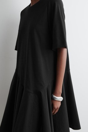 COS Women's Asymmetric Mini T-Shirt Dress in Black