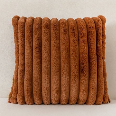 2 stk Stripete putetrekk Mykt putetrekk BRUN