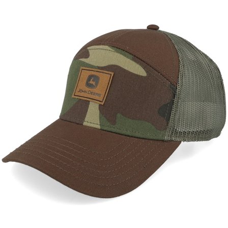 John Deere - Camo trucker Kasket - Sueded Patch Green/Camouflage/Brown Trucker @ Hatstore