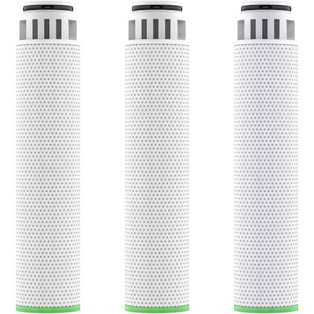 Ersättningsfilterpatron för filter, duschmunstycke, mjukar upp hårt vatten, tar bort klor och fluor, 3 stycken i 1 förpackning