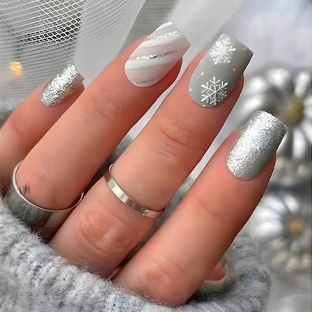 Christmas French Fake Nails False Nail 2 2