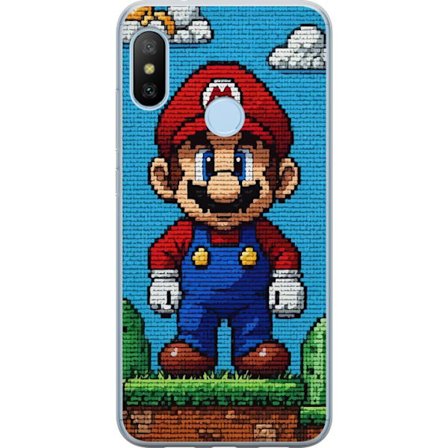 Kompatibelt Mobilskal till Xiaomi Xiaomi Mi A2 Lite Super Mario affisch Nintendo retro spelkaraktär 8bit pixelkonst klassiskt spel hjälte mural desi
