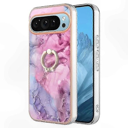 Dobbeltsidet galvaniseret sten telefoncover med støttefod - Beskyttende etui til alle modeller