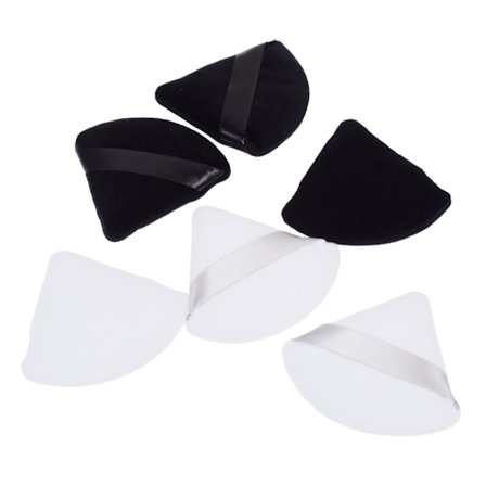 3 trekantede sminkesvamper - Powder Puff, Vaskbare sminkesvamper