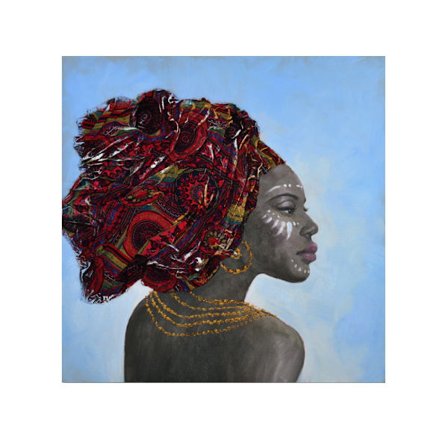 Abstrakti naisellinen canvas-taulu, 100x100cm, monivärinen