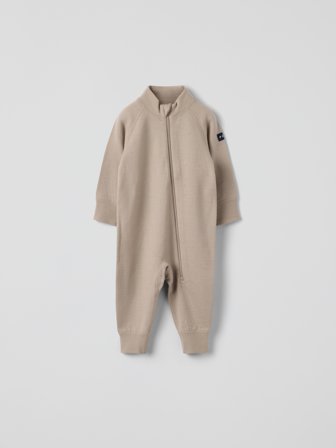 Haalari merinovillafroteeta Polarn O. Pyret 86 lastenvaatteet beige