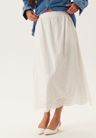 YAS - luma Hw Long Skirt - Star White - Kläder - - Bubbleroom