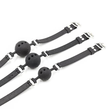 VUXEN GAG BALL SET SILIKON 3 ST - SVART - Vuxen.se - Mouth gag, munkavel