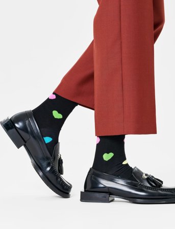 Happy Socks Heart Sock - Black - 41-46