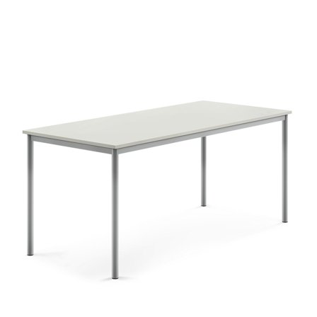 Tisch SONITUS, 1800x800x760 mm, Hochdrucklaminat grau, alugrau