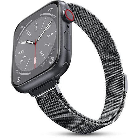 Milanese öglerem för Apple Watch Band 40 mm 44 mm 41 mm 45 mm 38 mm 42 mm 49 mm 45 mm smalt armband Iwatch Series 3 4 6 Se 7 8 Ultra