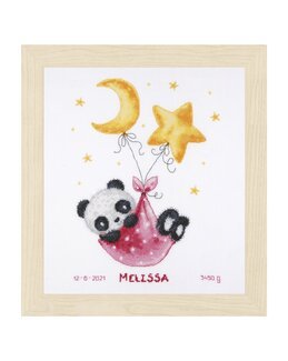 Födelsetavla Panda blå