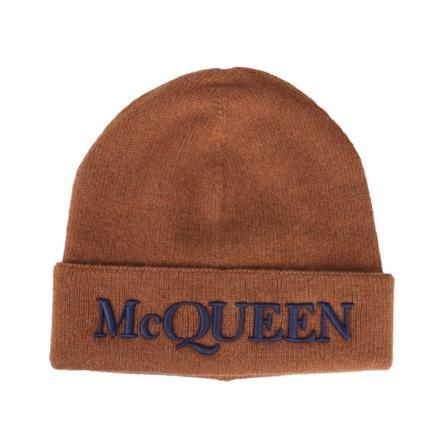 Alexander McQueen Beanies , Bruin , Heren , Maat: M Hoeden
