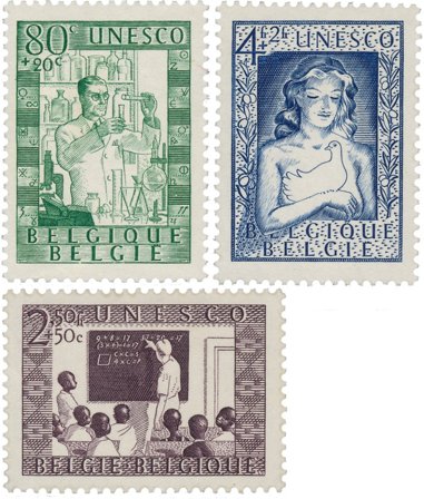 Belgien 1951 - OBP 842/44 - Postfrisk