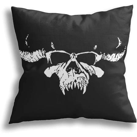 Kuddfodral Dekorativ heminredningskudde Danzig Skull Dekorkudde för familj och vänner 18"x18"