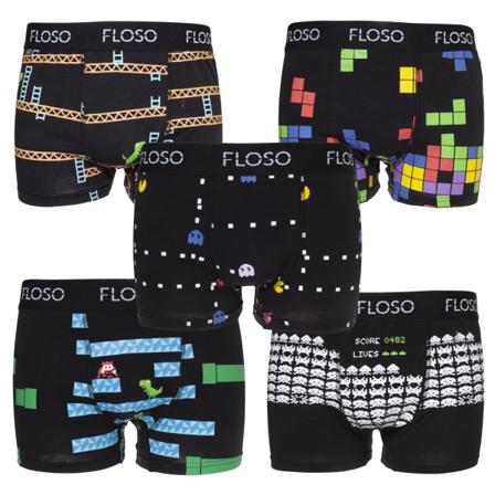 Boxer Retrospel För Män Boxershorts (5 Par) Xl Svart