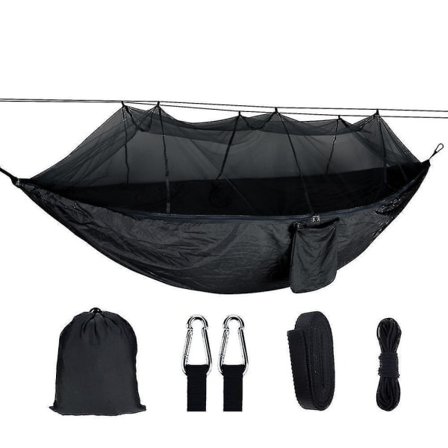 Hengekøye med myggnetting utendørs hage høy kvalitet