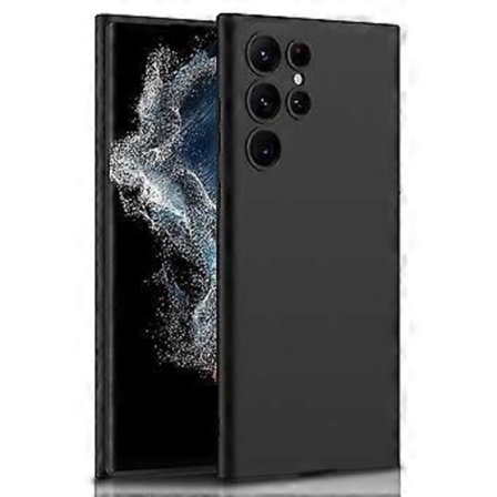 GKK För Samsung Galaxy S23 Ultra Anti-fall Hård PC Telefonfodral Skin-touch Känsla Smalt Mobiltelefon Bakskydd (Svart)