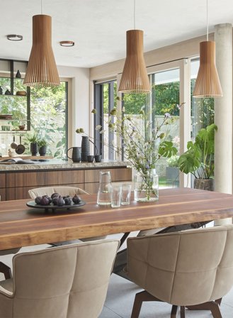 Secto 4201 Small taklampe Ø25 - valnøtt