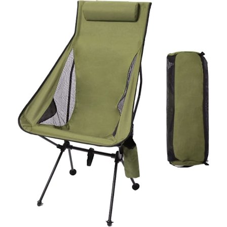 Sammenleggbar campingstol, ultralett, bærbar, pustende aluminiumslegeringsramme, stol for fiske, camping, piknik, fiske og andre utendørsaktiviteter