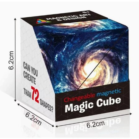Magnetisk Magisk Kube – 72+ Former, Kreativt Puslespill for Barn & Voksne