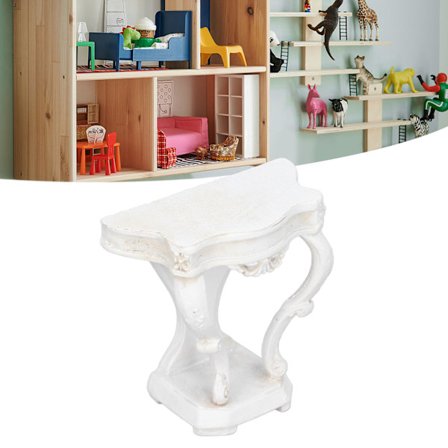 1:12 Miniatyr Sido-Bord i Resin Rococo Dukkhus Sido-Skåp för Dukkhus Vardagsrum