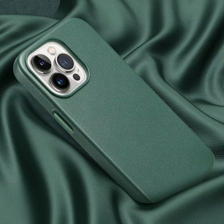 Fodral för iPhone 16plus magnetisk granngrön läder Magnetisk officiell