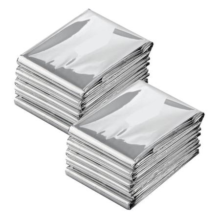 10 kpl ulkoiluhätäpeitettä Ain Foil -peite 130x210cm hopea