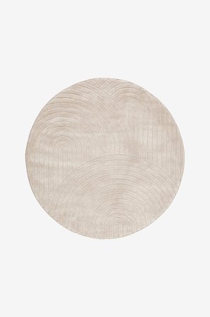 KM Home - Teppe Genova Zen rund - Beige - Glattvevde tepper - 120 - Fra Homeroom