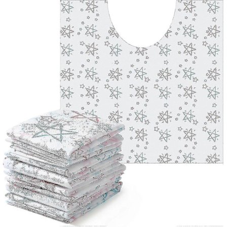 50 stk. Engangs toiletmåtte Lugtneutraliserende toiletmåtter Vandtæt badeværelse U-formet måtte til pottetræning af børn Inkontinens (stjerner)-yuyu