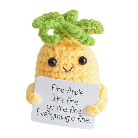 Liten tecknad virkad docka hängande nyckelring Ryggsäck hängande prydnad rekvisita Perfekt present till jul