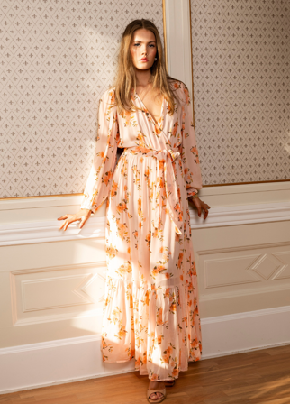 Ingrid Maxi Dress Peach Bloom Peach Bloom / XL