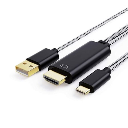 USB C till HDMI-kabel med USB-laddning 1,8 m CableCreation