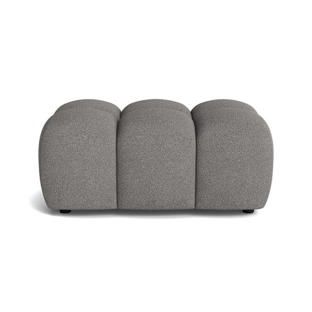 Puffy Pouf, 64x95cm Sitzpouf in Loop Grau, modernes Design mit weicher Polsterung und komfortabler Sitzfläche für Ihr stilvolles Wohnzimmer