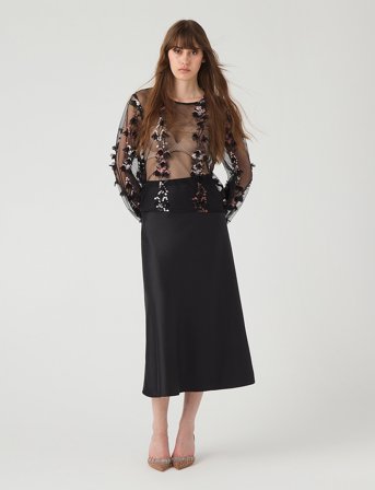 Ida Sjöstedt 347 02 Jenny Embroidery Top - Black - 34