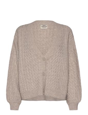 Recycled Wool Mix Ricky Cardigan Tops Knitwear Cardigans Beige Mads Nørgaard