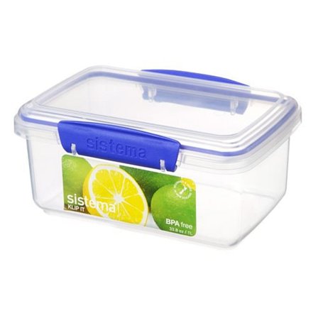 Sistema Opbevaringsboks, retangular Blå 1 l, Tøj & Bolig, Opbevaring & Organisering, Opbevaringsbokse