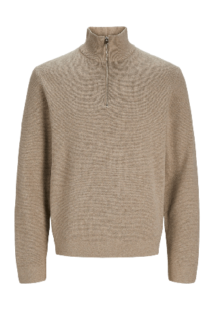 Jack & Jones Tröja half-zip Milano Hoodies sweatshirts Herr Brun 164