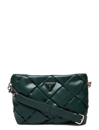 Zaina Crossbody Top Zip Bags Hand Bags Grønn GUESS*Betinget Tilbud
