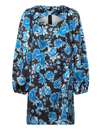 Yasallrose Ls Twist Mini Dress - Show Lyhyt Mekko Sininen YAS
