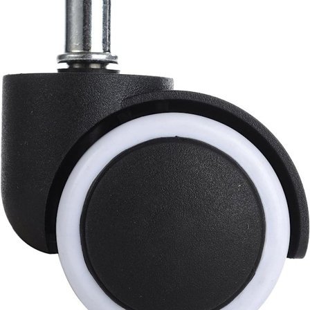 5 x hårde gulv hjul, drejelige stol hjul, 11 mm / 48 mm, hjulsæt til kontorstol KLB