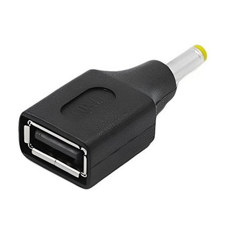 Spoof Adapter Plugg Converter Adapter USB til 2,5x0,7mm 4,0x1,7mm 5,5x2,5mm 5,5x2,1mm Mannlig bærbar PC DC Power Jack-kontakt