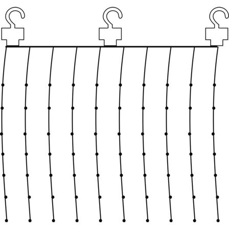 Ljusgardin 1m x1m / Ljusslinga LED Dew Drop