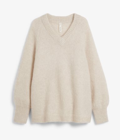 Kappahl | Sweter z dzianiny z mieszanki wełny | Jasnobeżowy