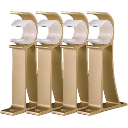 Aluminiumlegering Enhåls Gardinstångsfästen Gardinstång Takfäste Takfäste För Gardinstänger För Duschar, Gardinstänger Över Dörrar (4 Piec