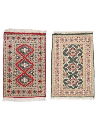 Handgeknoopt Pakistan Bokhara 2Ply Vloerkleed 61X92 Oranje/Bruin